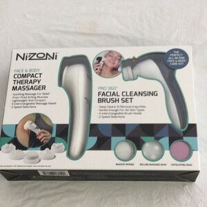 Black and White Facial Cleansing Brush Set Grooming Tool
